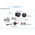 atuador de plástico flangeadas válvula de ângulo, corpo de aço inoxidável, padrão DIN/ISO/JIS/GB, CE/ISO suportado (DN15, KLJZF-15F)